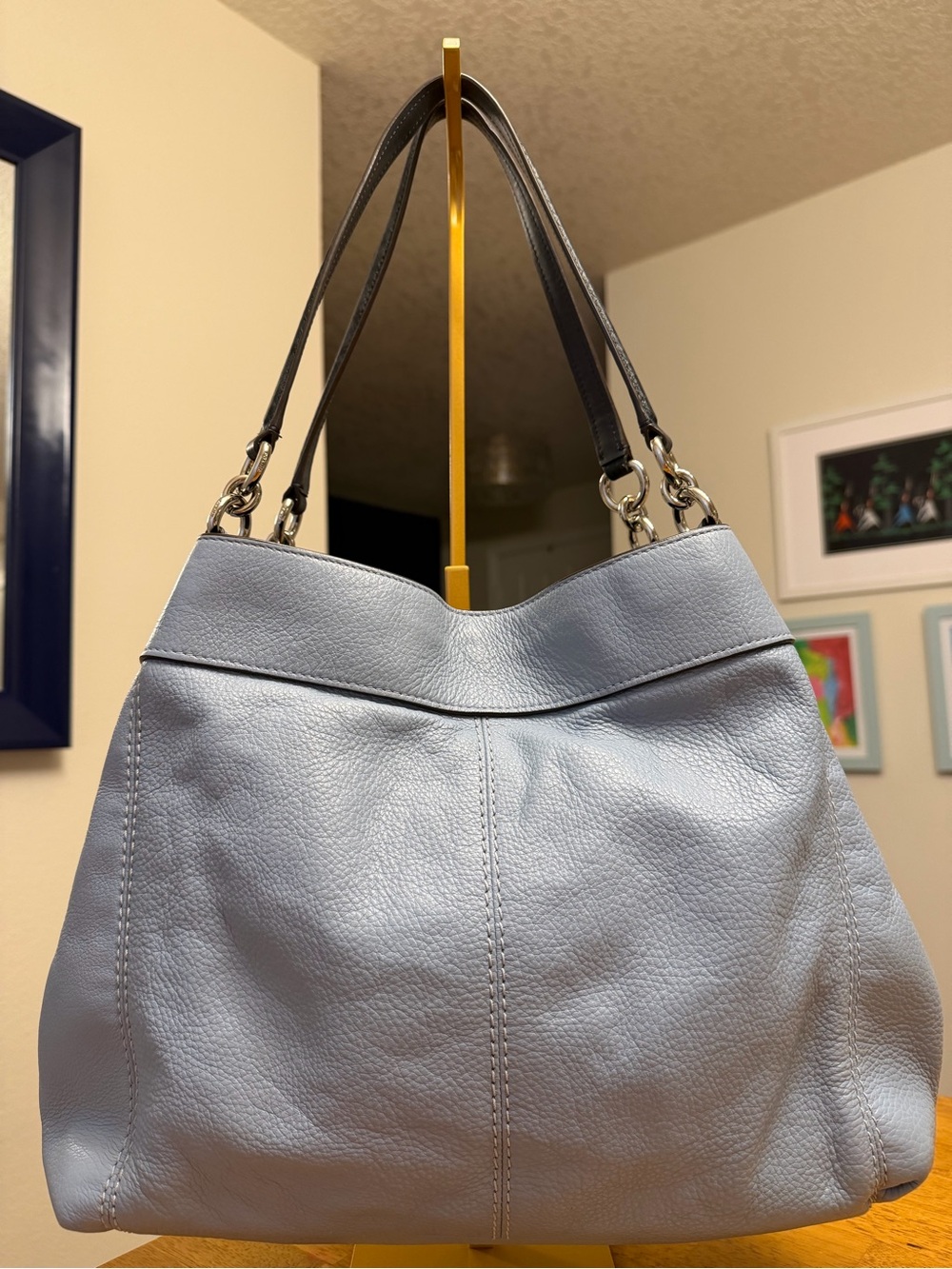 Rare Coach Light Blue and Navy Lexy Bag f38991 - Picture 5 of 12